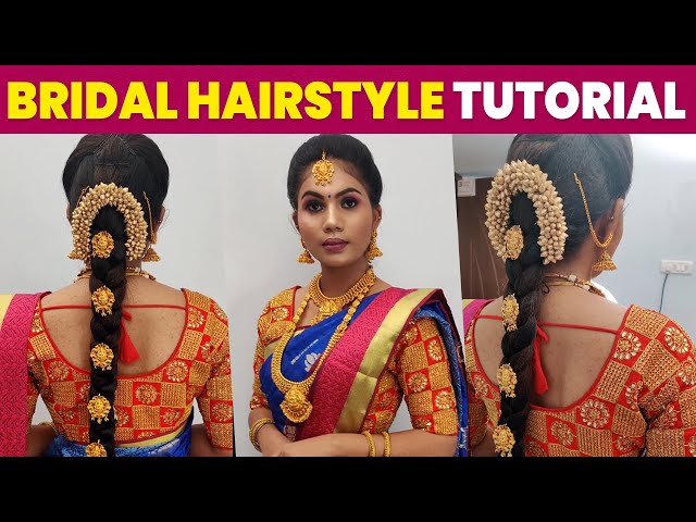 Indian Bridal Hairstyles | Wedding Hairstyles Step By Step | Bridal Bun and  Bridal Plait Hairstyles - YouTube